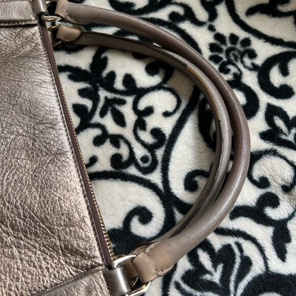 MUST HAVE Coach The Borough Bag in Metallic Leather Gold 32323 - Picture 7 of 10